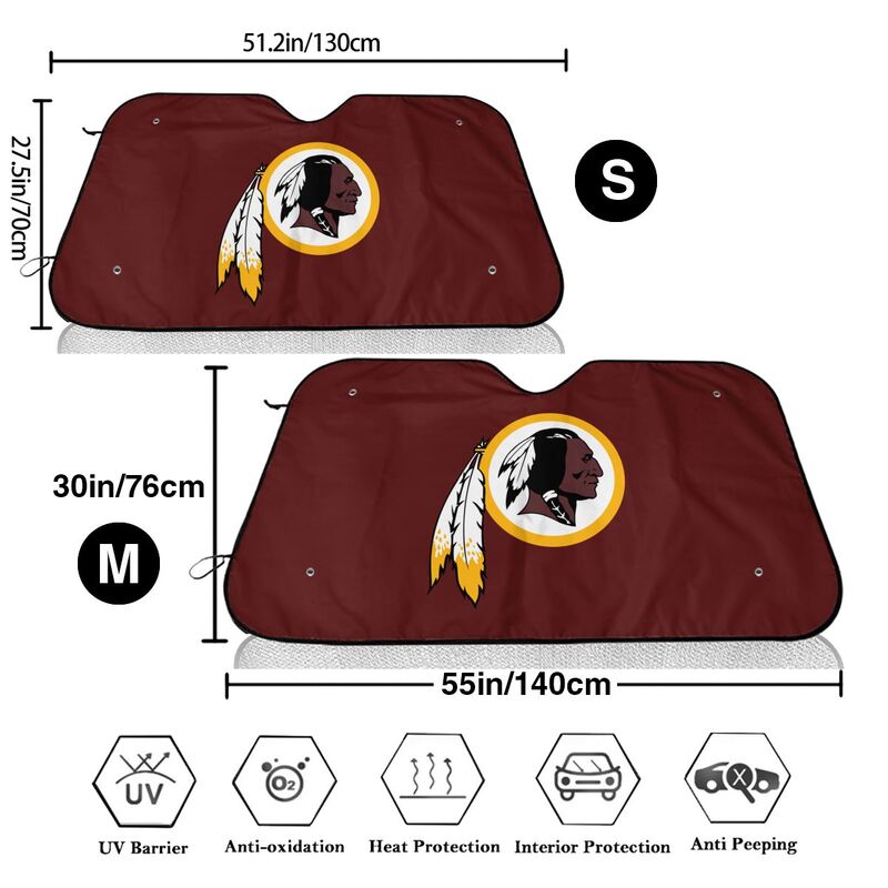 Washington Redskins Printing Car windshield sunshades is suitable front windshield sunshades
