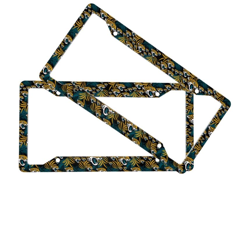 Jacksonville Jaguars Print Car license plate frame four hole license plate holder (one pair)