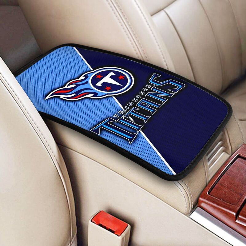 Car armrest box pad Tennessee Titans Printed central armrest box pad anti slip pad