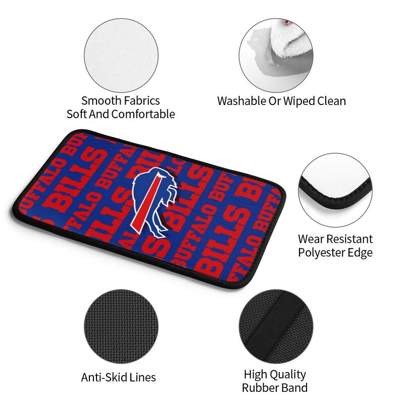 Car armrest box pad Buffalo Bills 1 Printed central armrest box pad protective pad