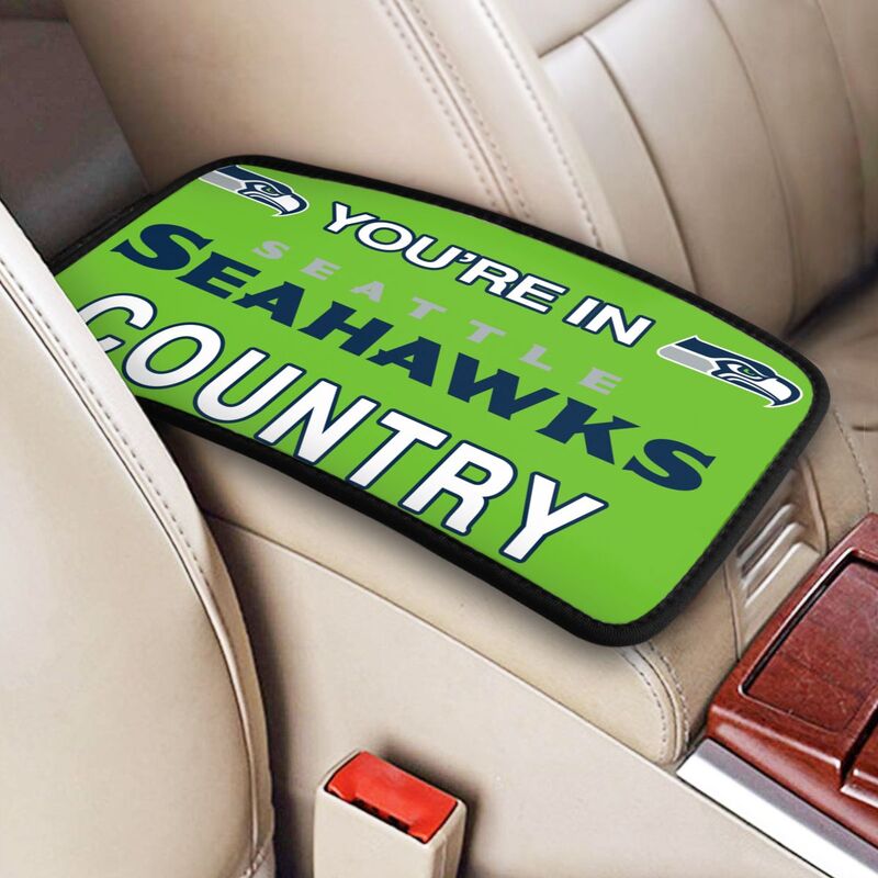 Seattle Seahawks Printed car armrest box pad elbow support pad