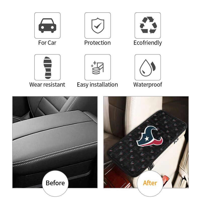 Houston Texans printed Car handrail cushion Personalized car armrest cover