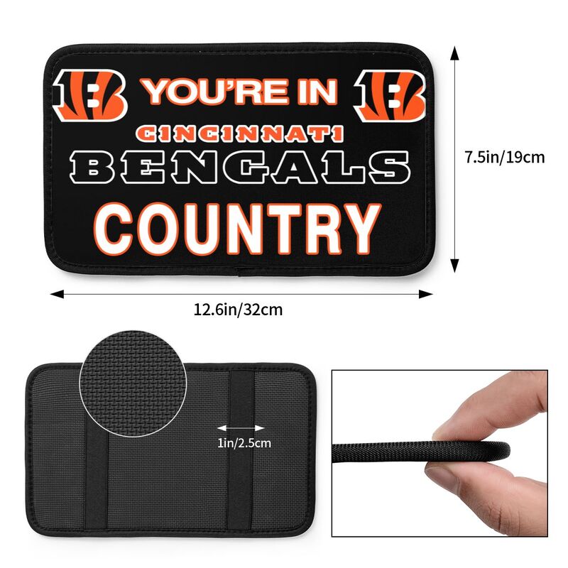 Cincinnati Bengals Printed car armrest box pad elbow support pad