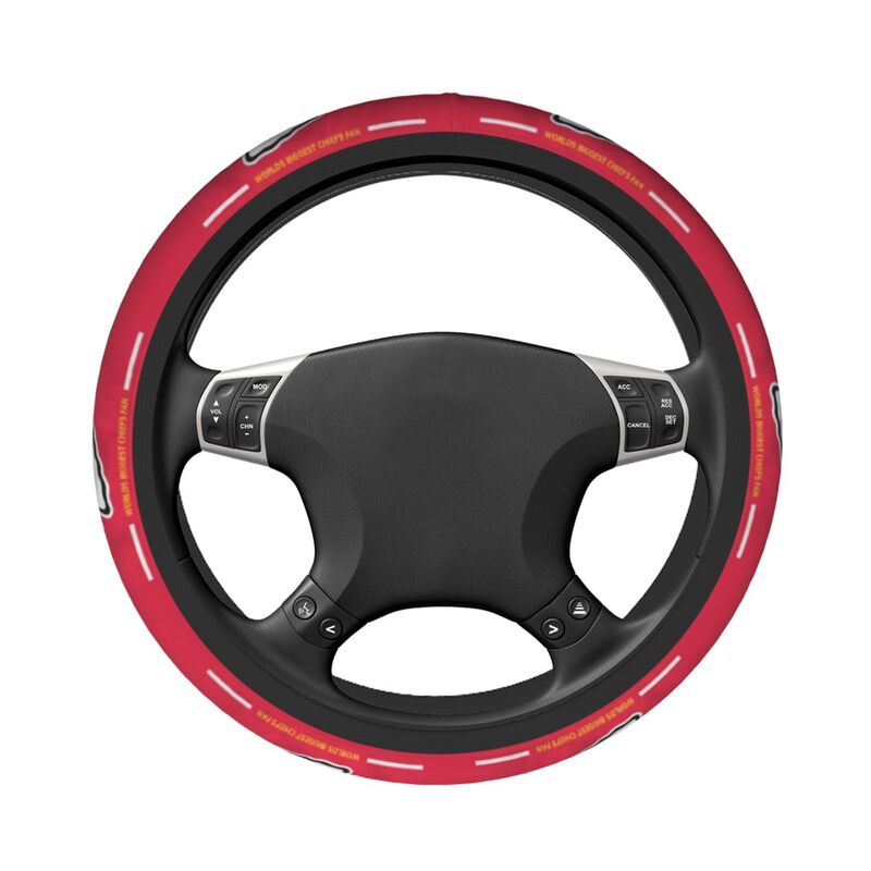 Kansas City Chiefs 3 Printed breathable elastic steering wheel anti slip cover