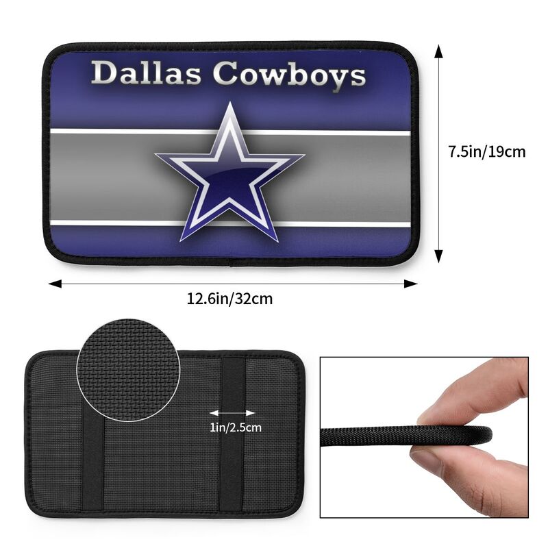 Car armrest box pad Dallas Cowboys 2 Printed central armrest box pad protective pad