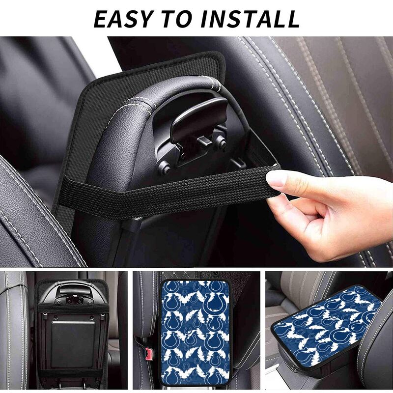 Indianapolis Colts printing Center console armrest pad car armrest protective cover car