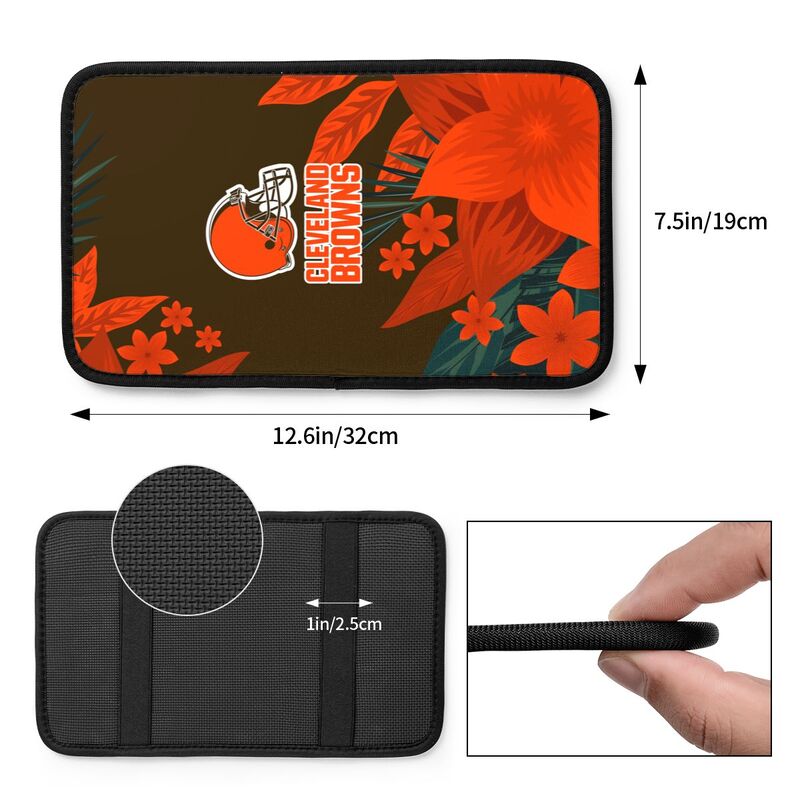 Cleveland Browns Car armrest box protective cover car center console armrest pad