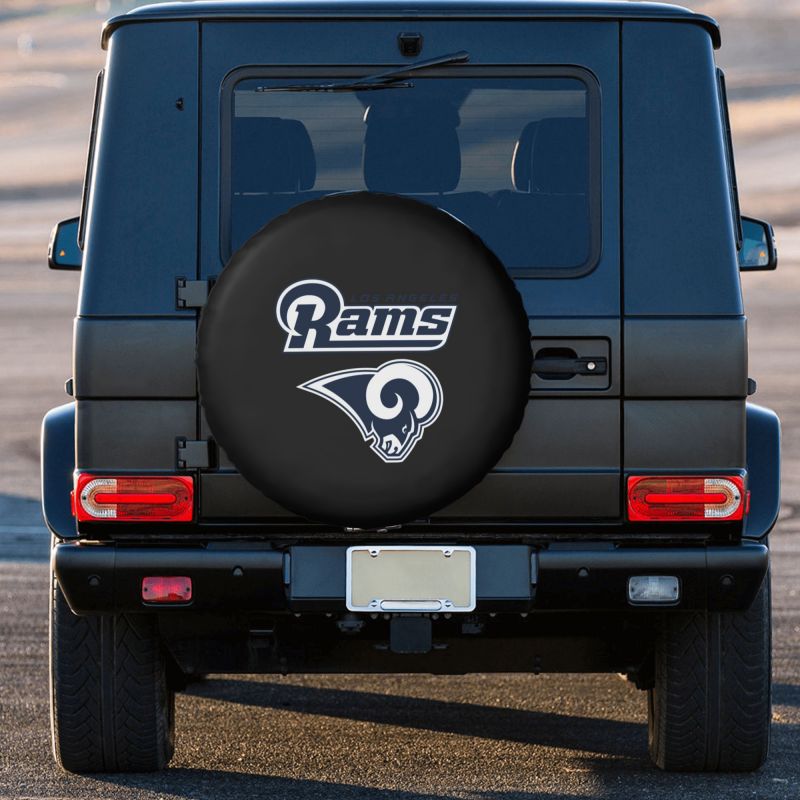 Los Angeles Rams 2 Car tire protective cover waterproof and dustproof tire cover