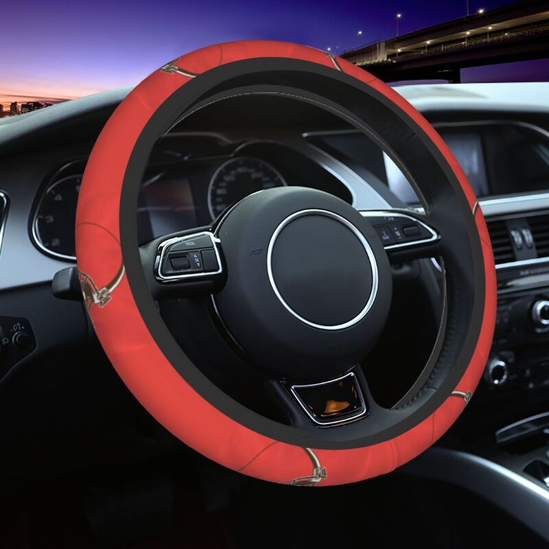 Cleveland Browns Printed breathable elastic steering wheel anti slip cover