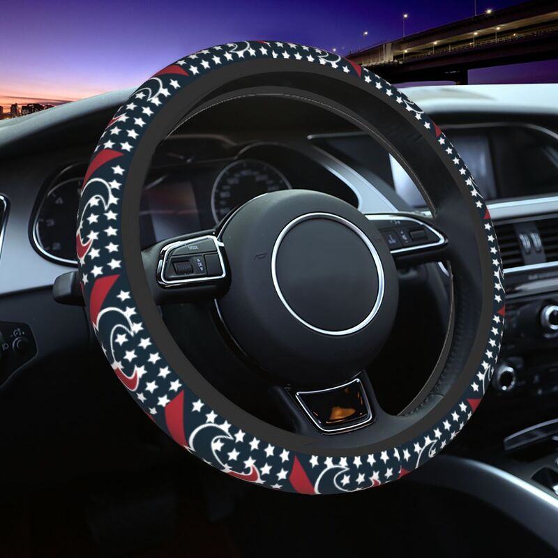 Houston Texans Printed breathable elastic steering wheel cover