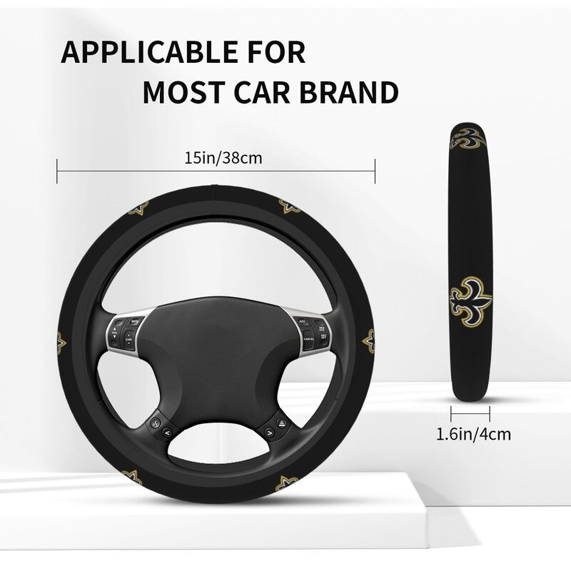 New Orleans Saints 1 Printed breathable elastic steering wheel cover