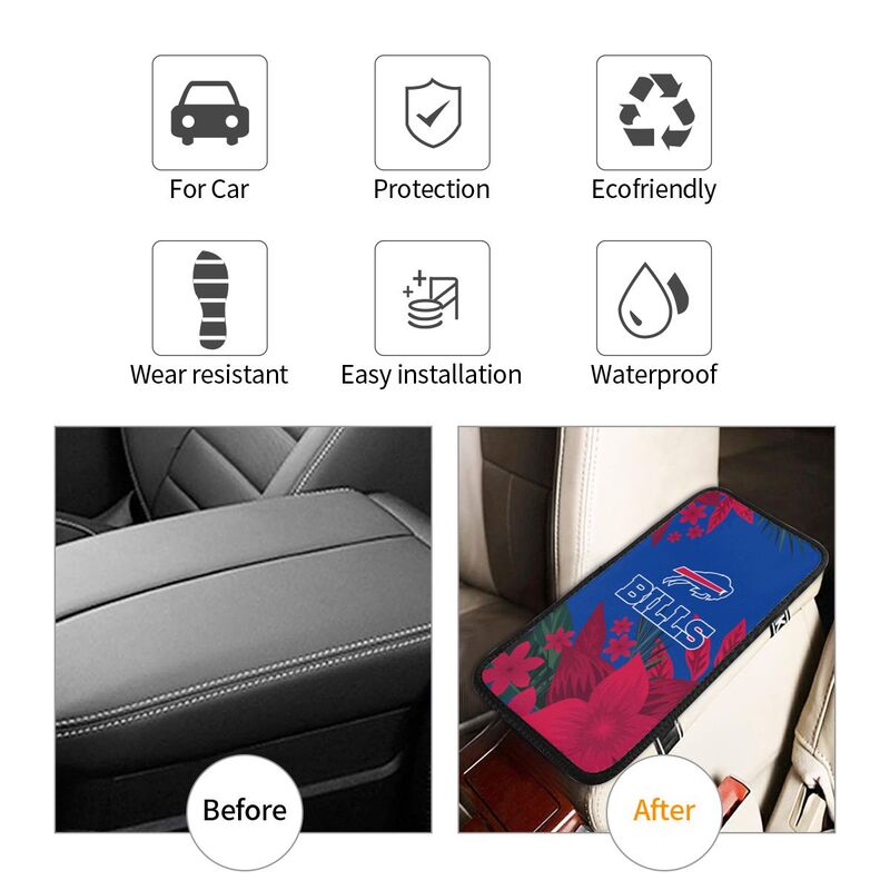 Buffalo Bills Car armrest box protective cover car center console armrest pad