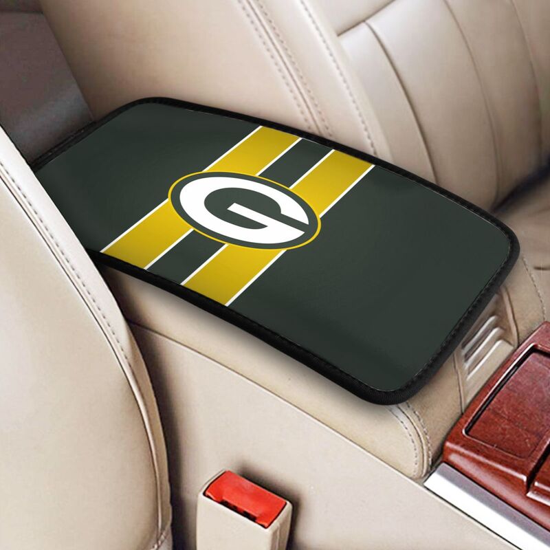 Green Bay Packers2 Printed car armrest box pad anti-abrasion pad