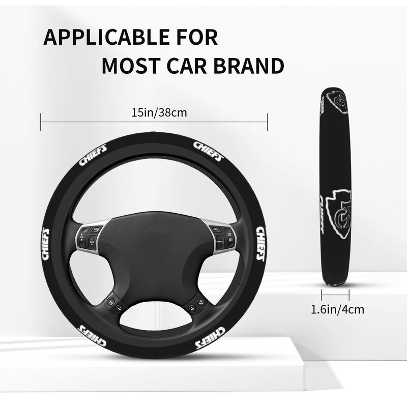 Kansas City Chiefs 1 Printed breathable elastic steering wheel cover anti slip cover