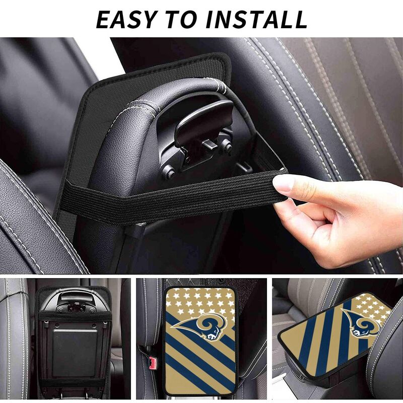 Los Angeles Rams Printed car armrest box pad elbow protection pad