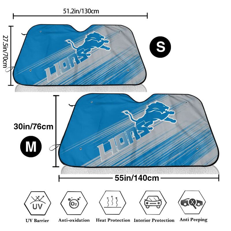 Detroit Lions Print car windshield sunshade panel car windshield sunshade cover multiple sizes
