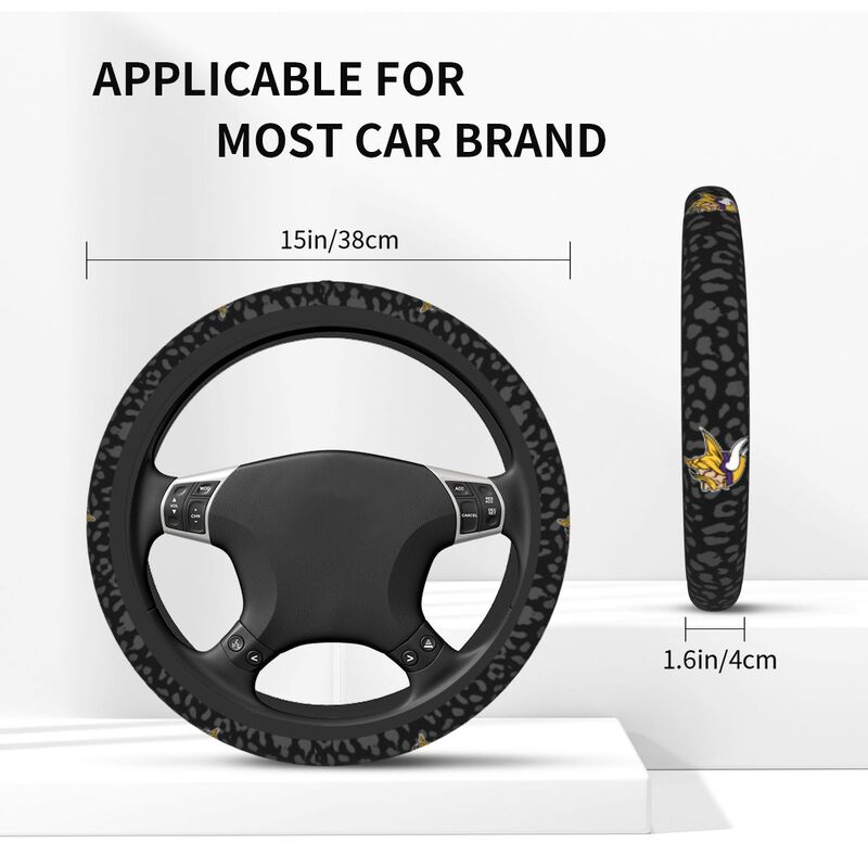 Minnesota Vikings Printed elastic steering wheel cover car steering wheel protective cover