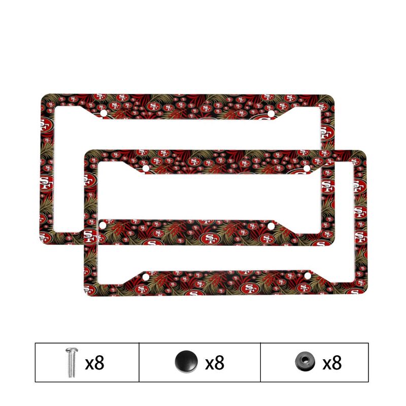 San Francisco 49ers Print Car license plate frame four hole license plate holder (one pair)