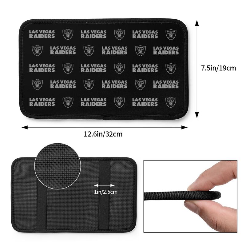 Car armrest box pad Las Vegas Raiders Printed central armrest box pad protective pad