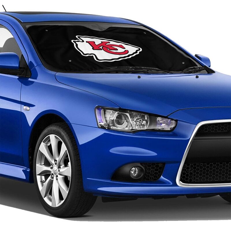 Kansas City Chiefs Print Car windshield sunshades is suitable for front Car windshield sunshades