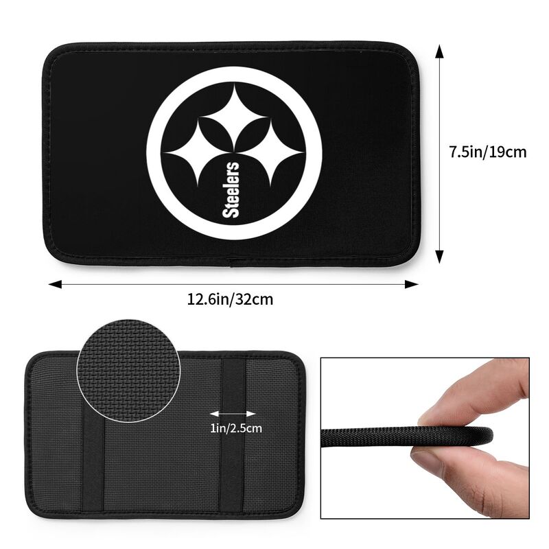 Car armrest box pad Pittsburgh Steelers 4 Printed central armrest box cushion protective pad