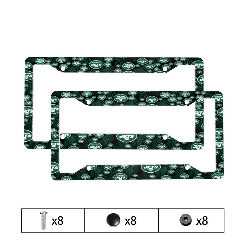 New York Jets Print Car license plate frame four hole license plate holder (one pair)
