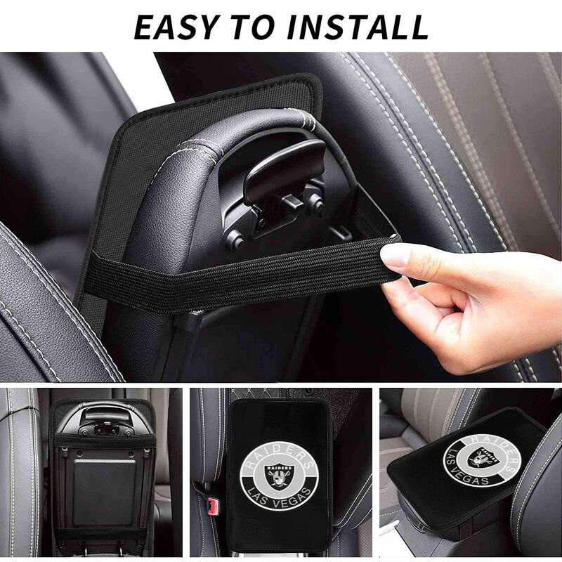 Car armrest box pad Las Vegas Raiders Printed central armrest box elbow pad