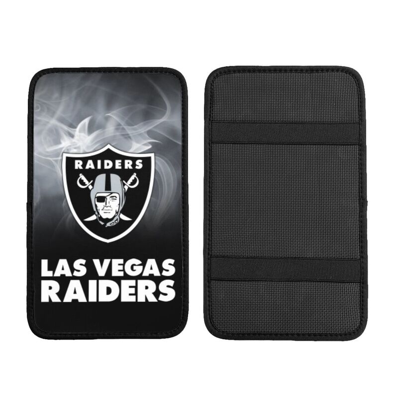 Car armrest box pad Las Vegas Raiders8 Printed central armrest box pad anti slip pad