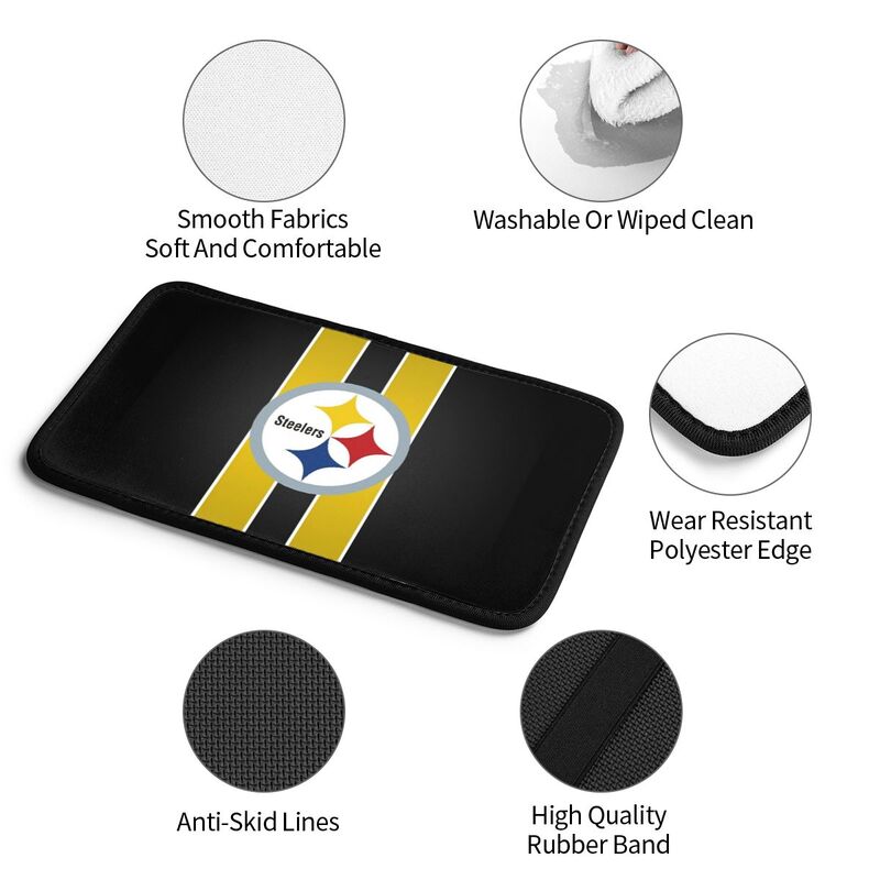 Car armrest box pad Pittsburgh Steelers 1 Printed central armrest box pad protective pad