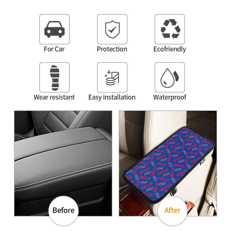 Buffalo Bills Printed armrest protective cover car armrest box cushion