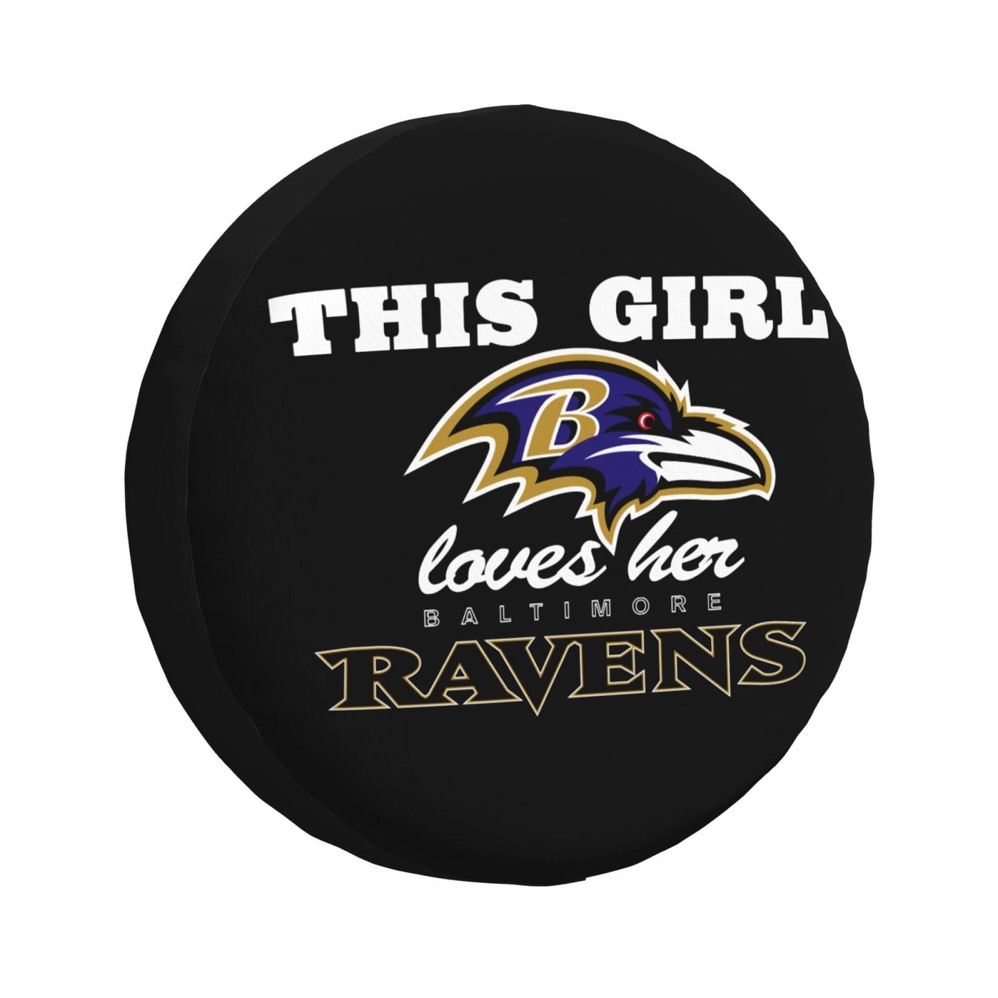 Baltimore Ravens Printing wheel dust cover black background car tire cover