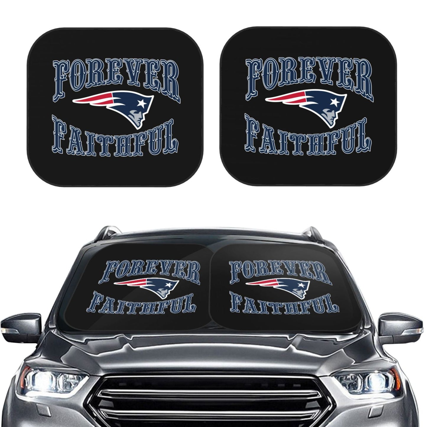 New England Patriots Car front windshield sunshade UV resistant sunshade foldable