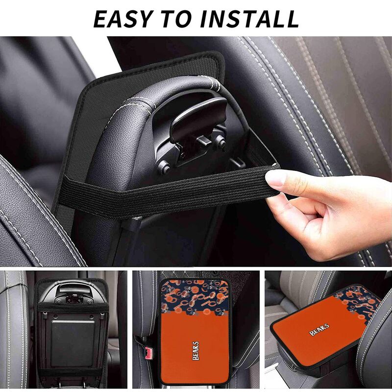 Chicago Bears print Car center console armrest pad car armrest protective cover