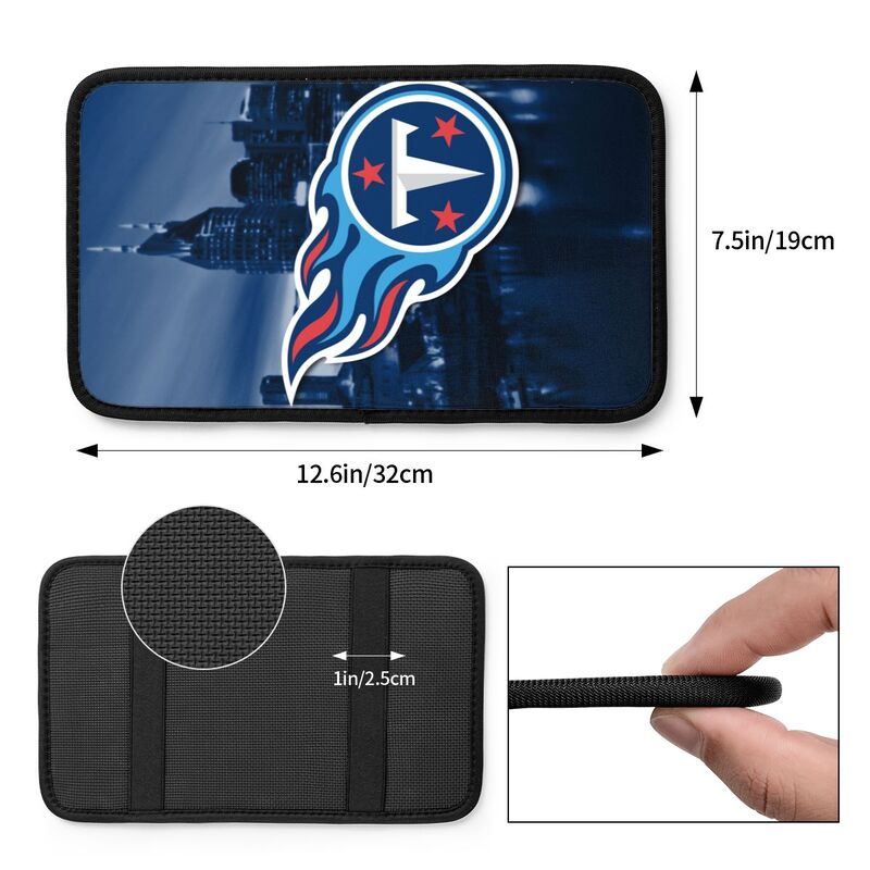 Car armrest box pad Tennessee Titans8 Printed central armrest box pad anti slip pad