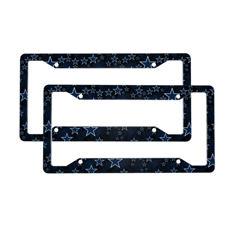 Dallas Cowboys Print Car license plate frame four hole license plate holder (one pair)