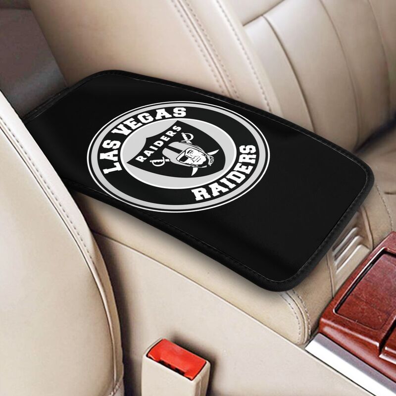 Car armrest box pad Las Vegas Raiders Printed central armrest box pad anti slip pad