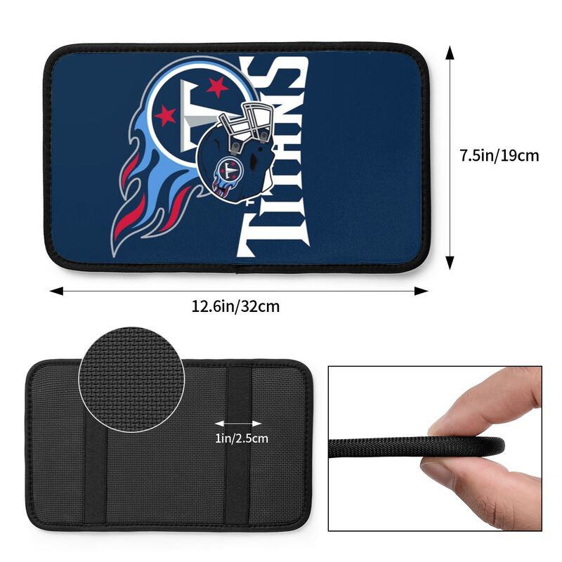 Car armrest box pad Tennessee Titans3 Printed central armrest box pad anti slip pad