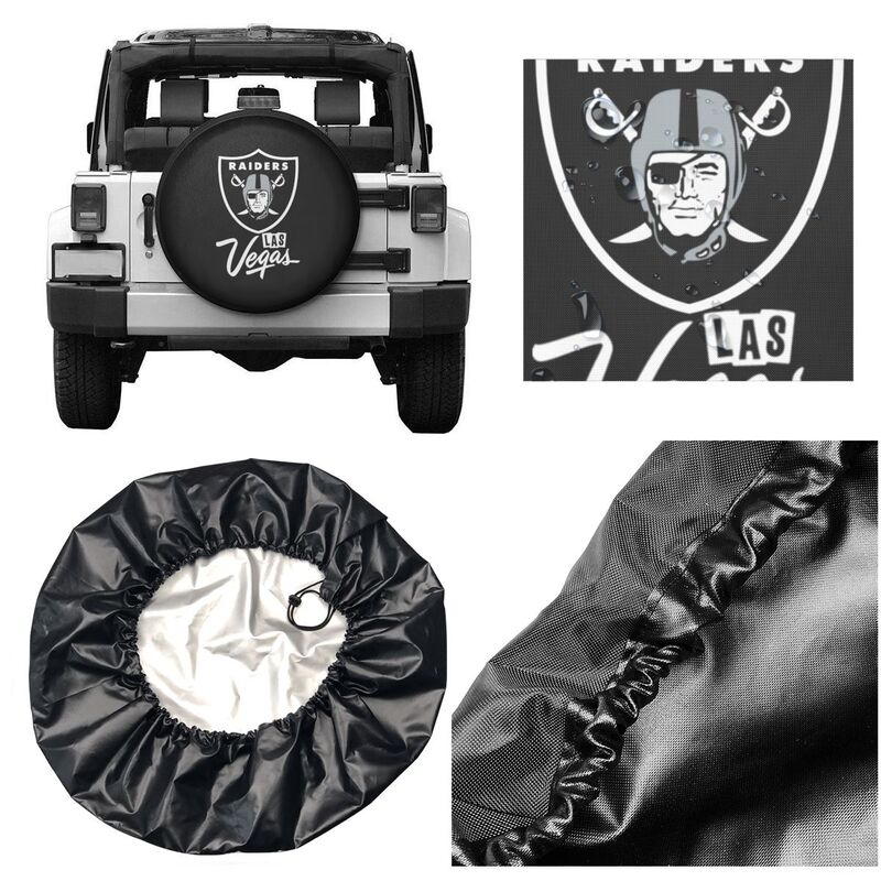 Las Vegas Raiders 4 car dustproof sunscreen tyre protective cover Tyre protective cover