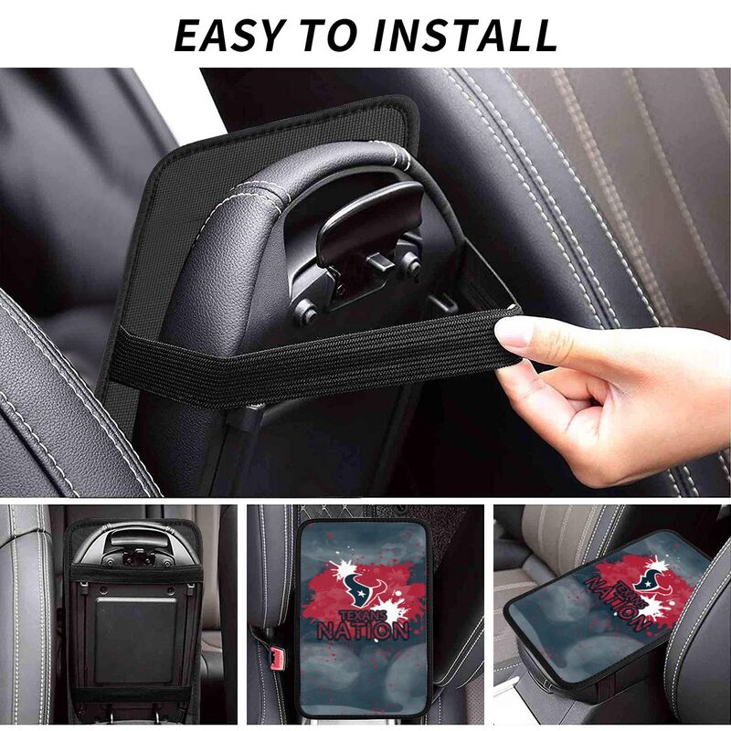 Houston Texans print car center console armrest pad Car armrest box protective cover