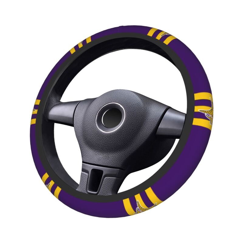 Minnesota Vikings Printed breathable elastic steering wheel cover anti slip cover
