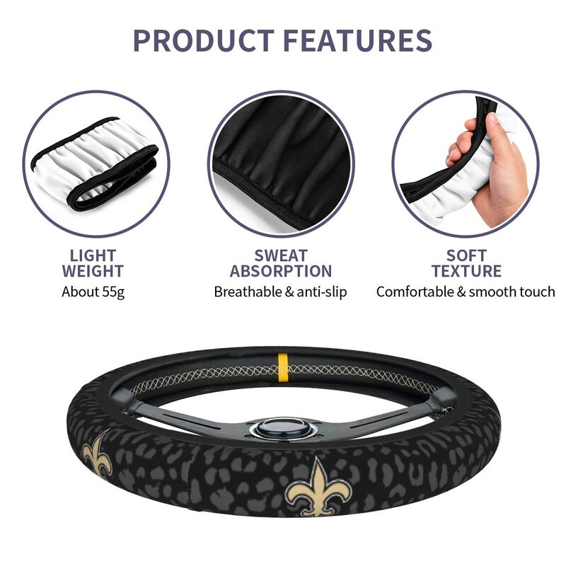 New Orleans Saints Printed elastic steering wheel cover car steering wheel protective cover