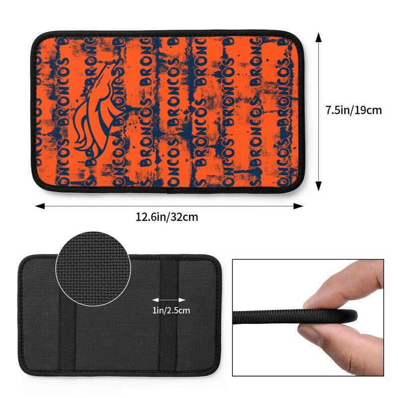 Denver Broncos print Car armrest box protective cover car center console armrest pad