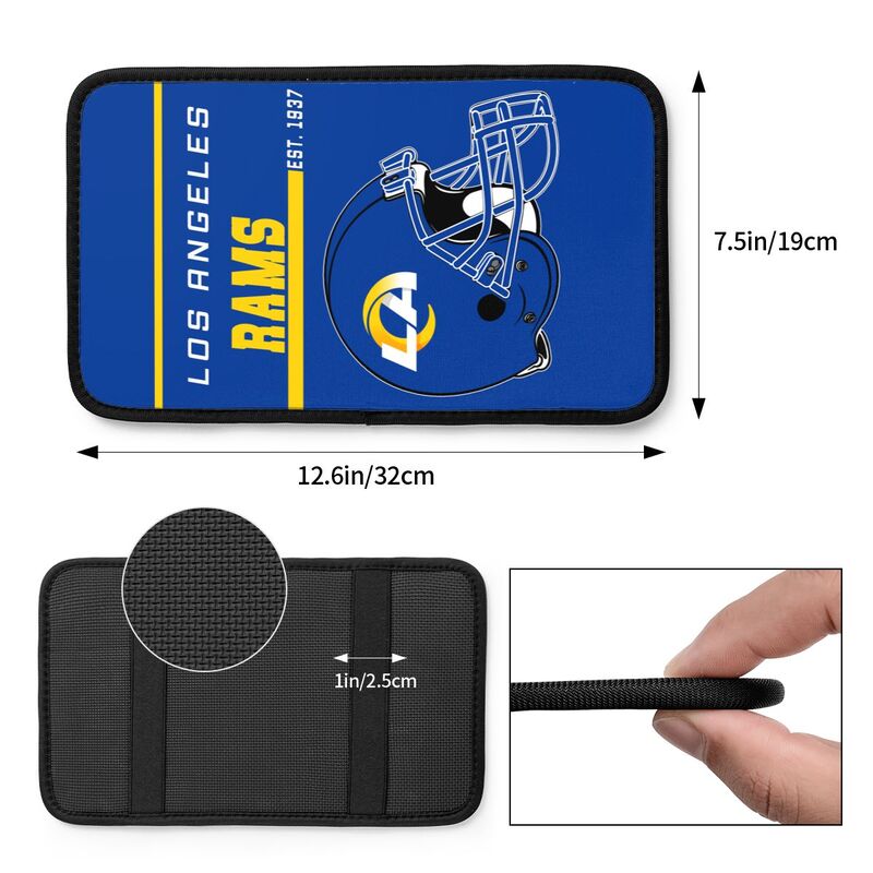 Los Angeles Rams Print car armrest box cushion armrest protective cover