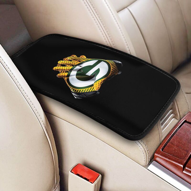 Green Bay Packers4 Printed car armrest box pad anti-abrasion pad