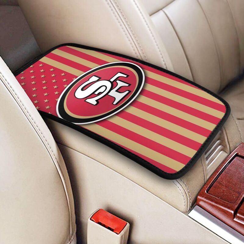 Car armrest box pad San Francisco 49ers 5 Printed central armrest box cushion protective pad