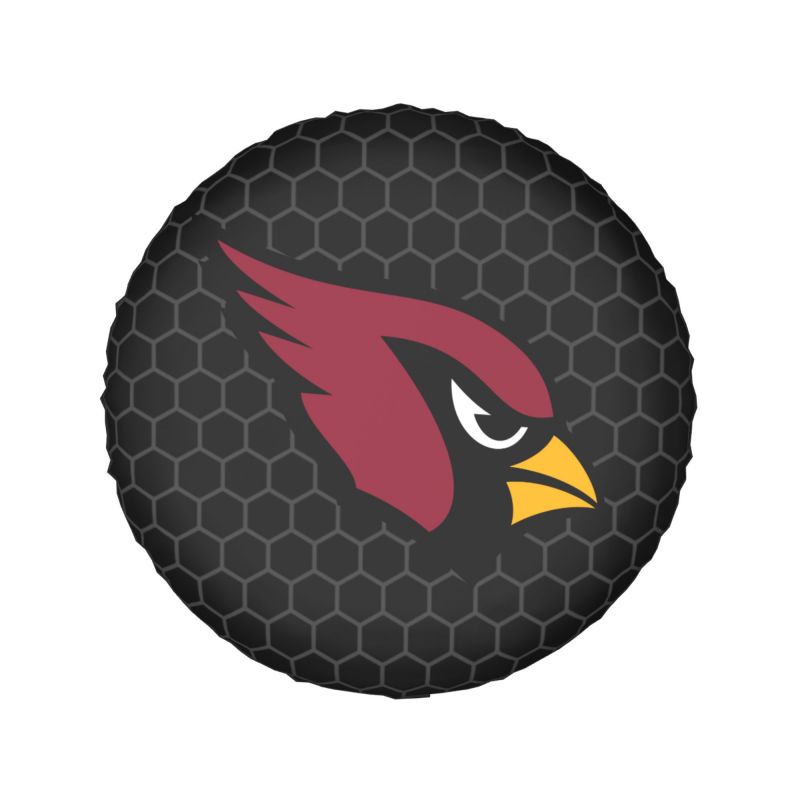 Arizona Cardinals Grid printed car tire cover dustproof and waterproof tire cover