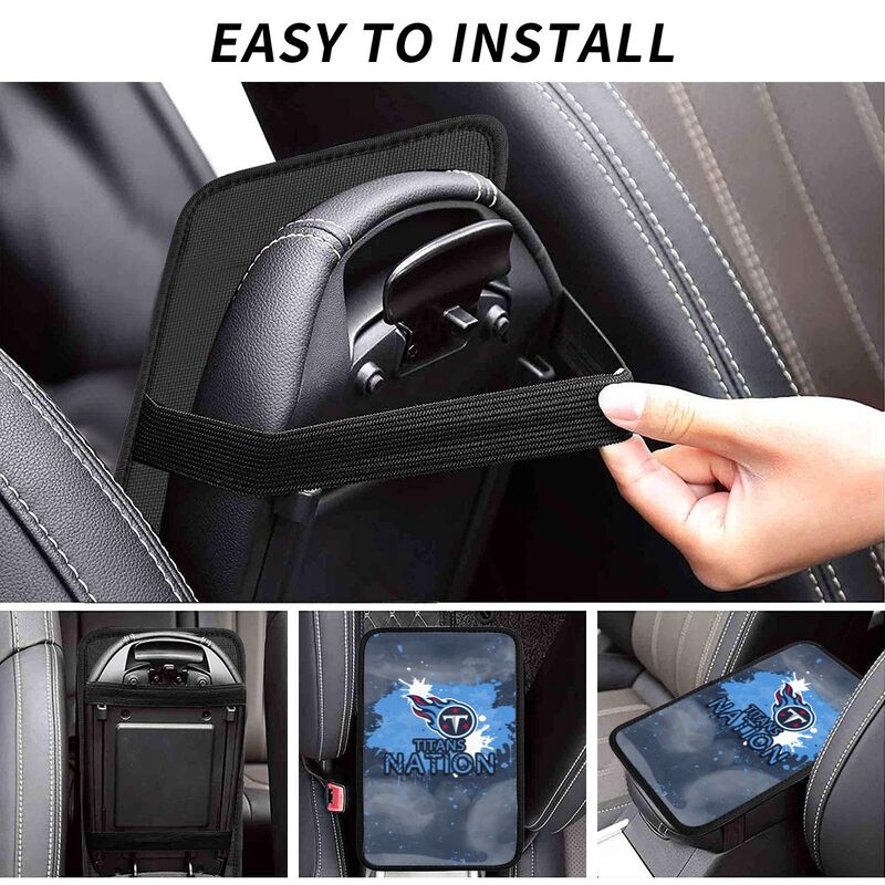 Tennessee Titans print car center console armrest pad Car armrest box protective cover