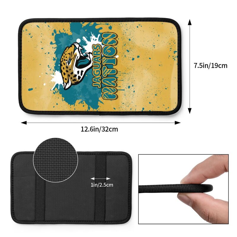 Jacksonville Jaguars print car center console armrest pad Car armrest box protective cover