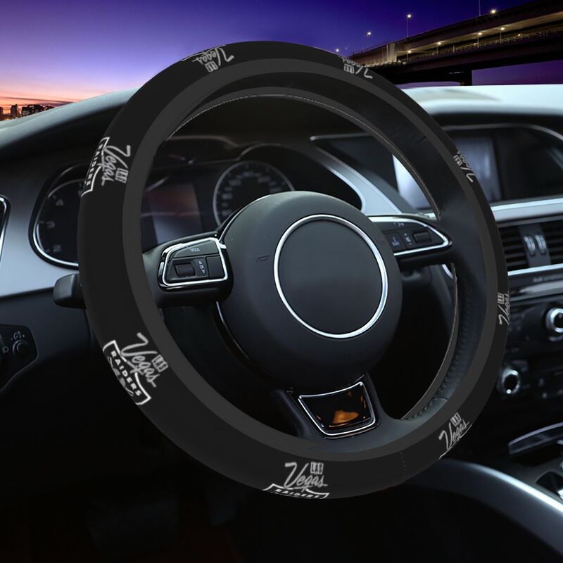 Las Vegas Raiders 2 Printed breathable anti slip cover elastic steering wheel cover