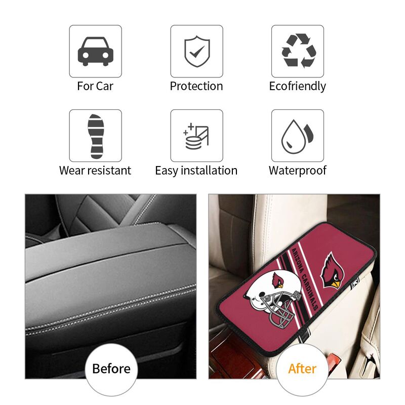 Arizona Cardinals Print armrest protective cover car armrest box cushion